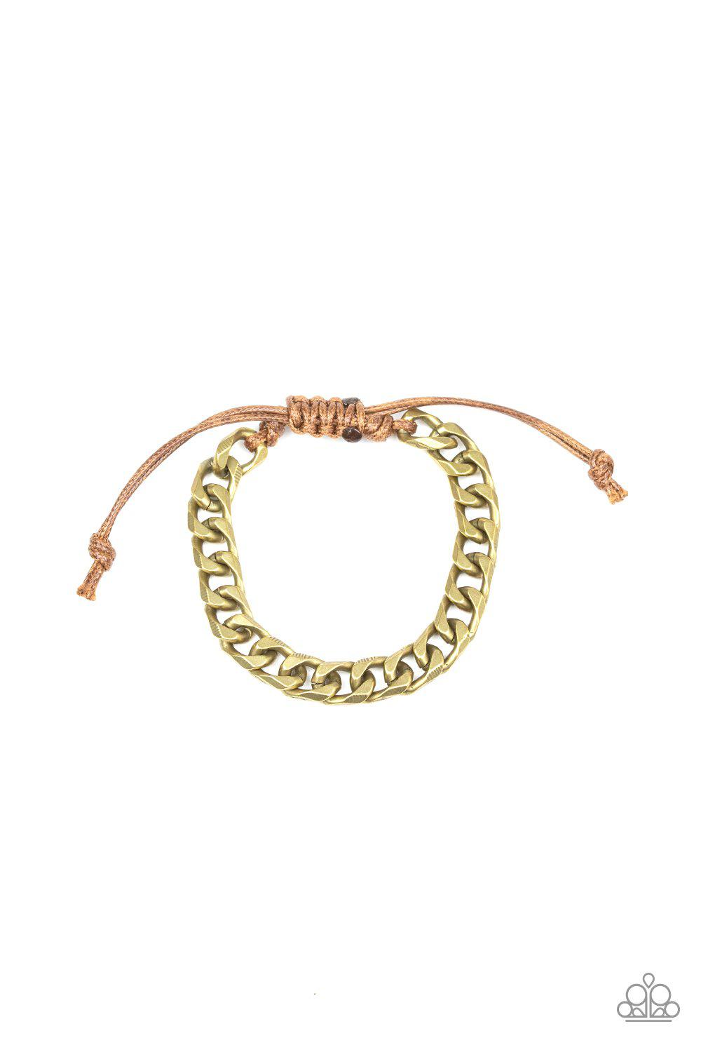 Rulebreaker Men's Brass Urban Bracelet - Paparazzi Accessories- lightbox - CarasShop.com - Paparazzi Jewelry by Cara Jewels