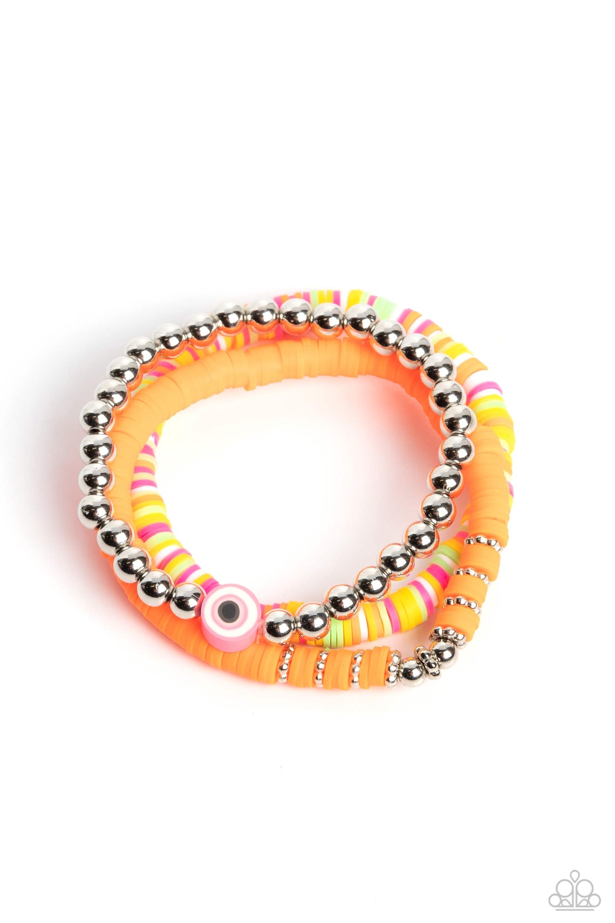 Sam EYE Am Multi Orange Bracelet - Paparazzi Accessories- lightbox - CarasShop.com - Paparazzi Jewelry by Cara Jewels