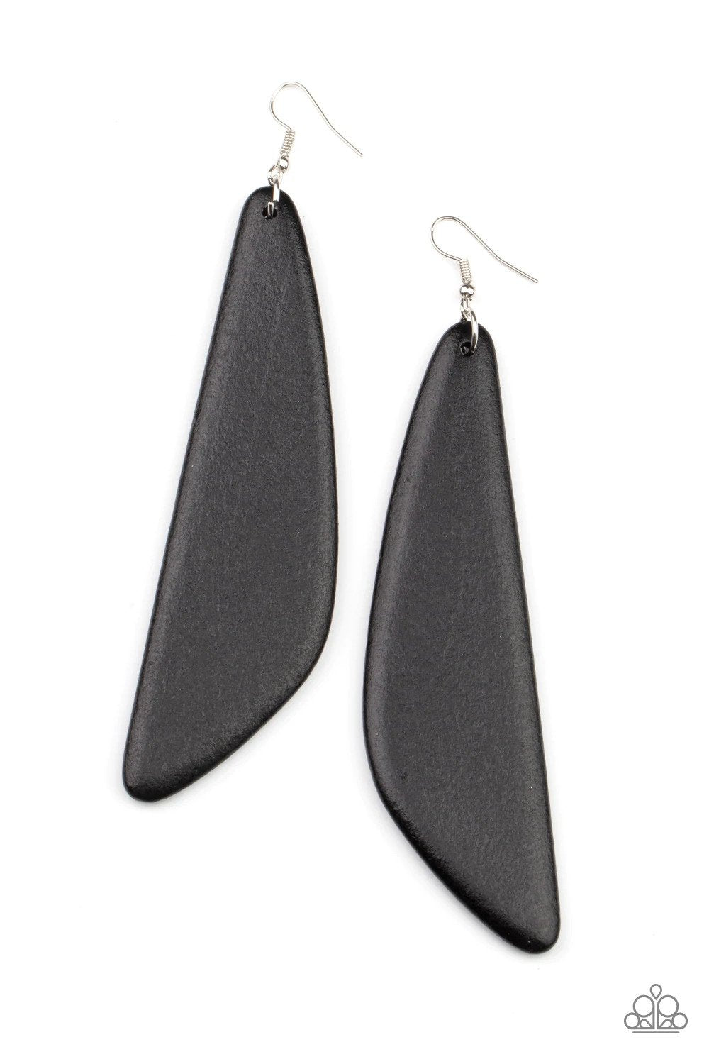 Scuba Dream Black Earrings - Paparazzi Accessories- lightbox - CarasShop.com - Paparazzi Jewelry by Cara Jewels