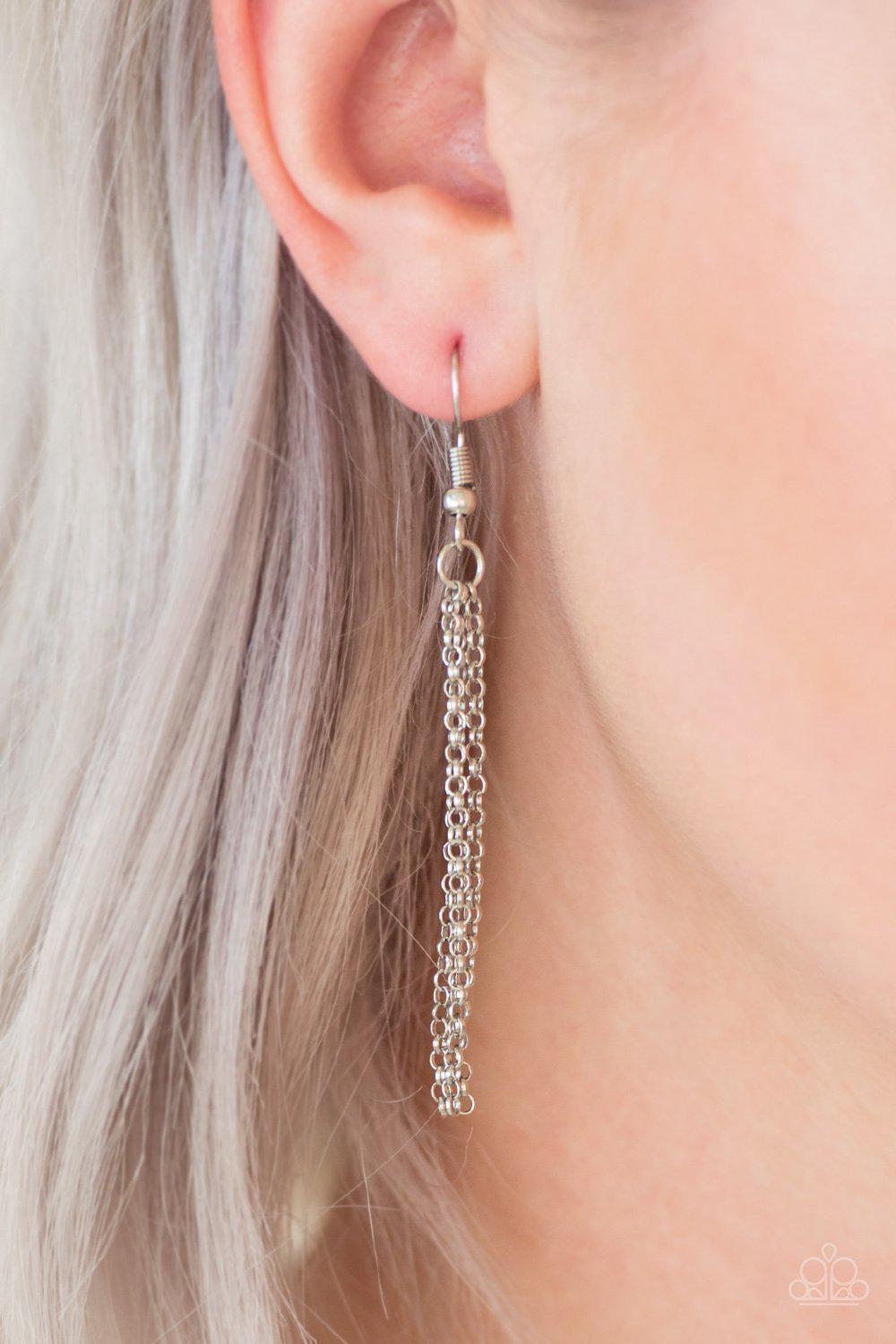 Sedona Skies Silver and Green Necklace - Paparazzi Accessories- free matching earrings - CarasShop.com - Paparazzi Jewelry by Cara Jewels