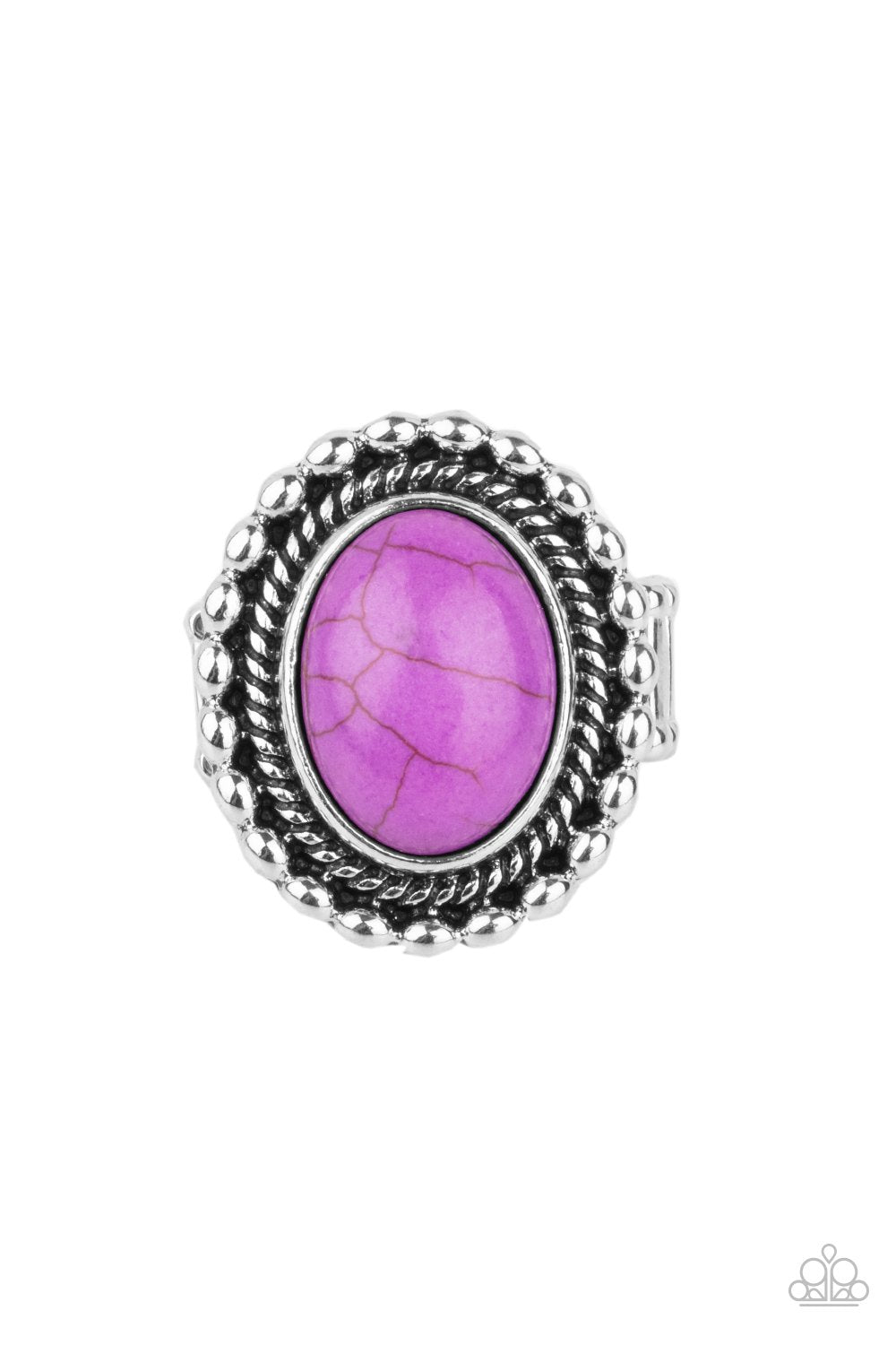 Sedona Soul Purple Stone Ring - Paparazzi Accessories- lightbox - CarasShop.com - Paparazzi Jewelry by Cara Jewels
