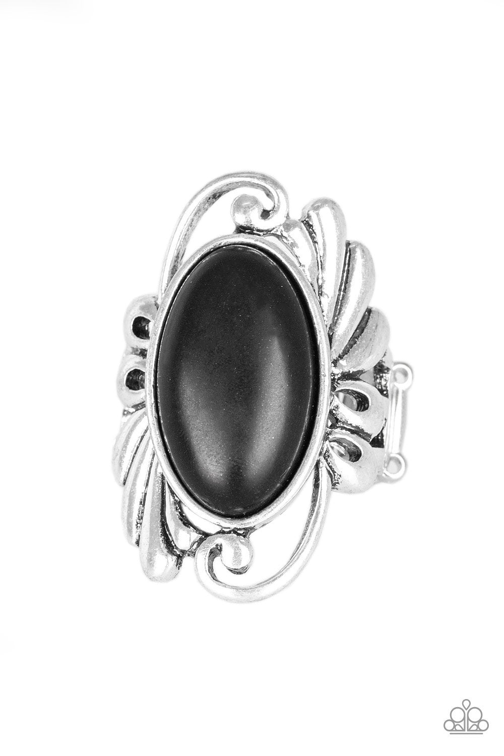 Sedona Sunset Black Stone Ring - Paparazzi Accessories- lightbox - CarasShop.com - Paparazzi Jewelry by Cara Jewels