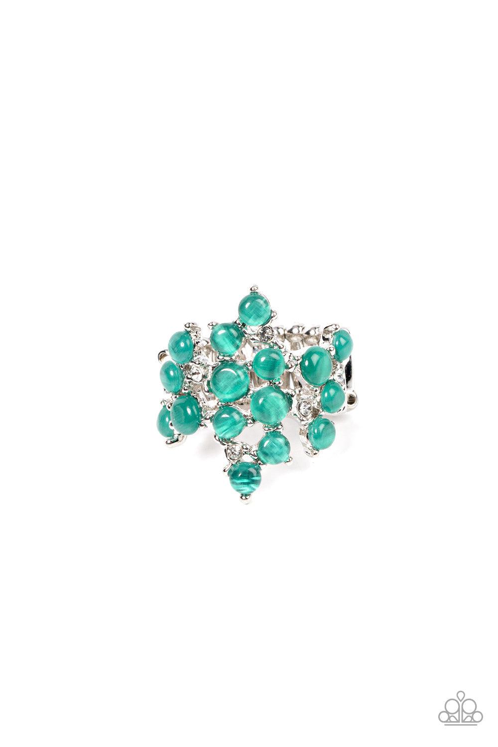 Seeing Eye to Cats Eye Green Cat's Eye Stone Ring - Paparazzi Accessories- lightbox - CarasShop.com - Paparazzi Jewelry by Cara Jewels