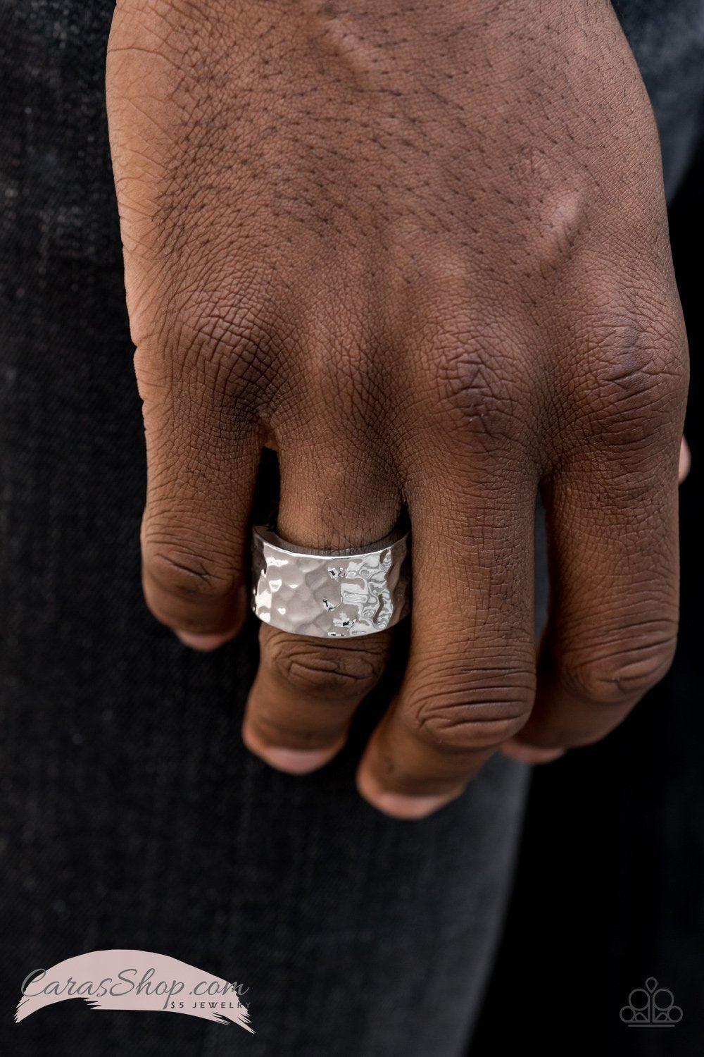 Self-Made Man Men's Silver Ring - Paparazzi Accessories- lightbox - CarasShop.com - Paparazzi Jewelry by Cara Jewels