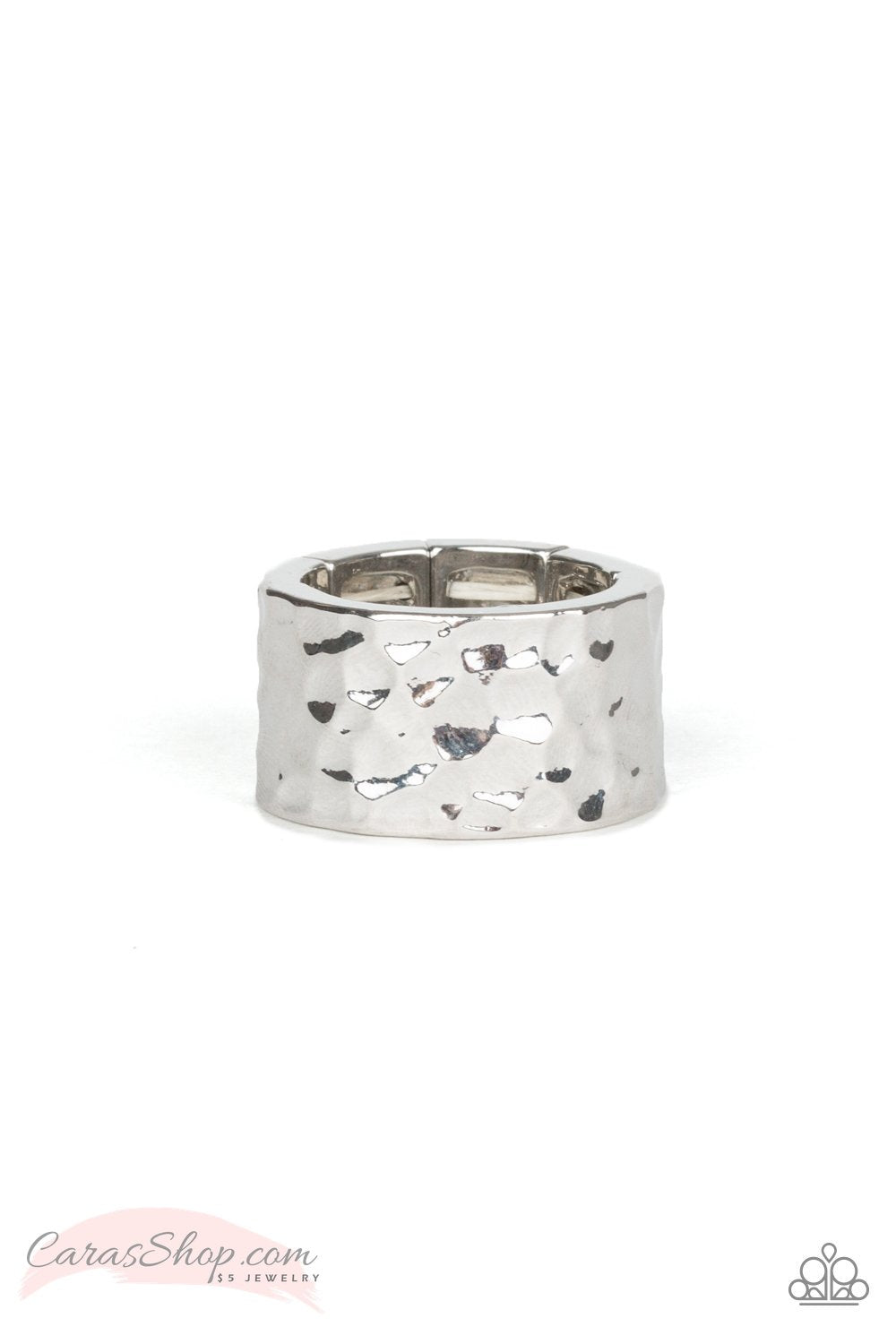Self-Made Man Men's Silver Ring - Paparazzi Accessories- on model - CarasShop.com - Paparazzi Jewelry by Cara Jewels