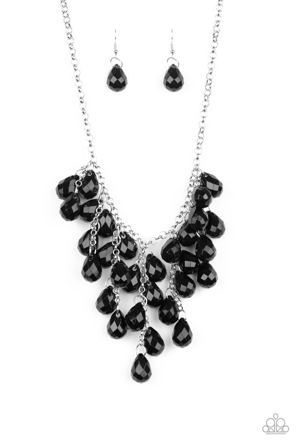 Serenely Scattered Black Necklace - Paparazzi Accessories- lightbox - CarasShop.com - Paparazzi Jewelry by Cara Jewels