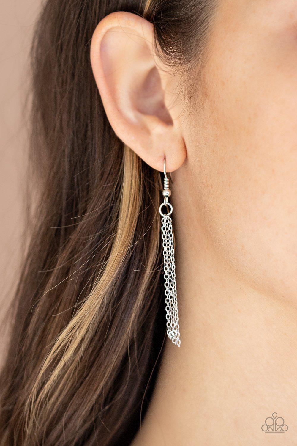 She QUILL Be Loved Red and Orange Acrylic Feather Necklace - Paparazzi Accessories- on model - CarasShop.com - Paparazzi Jewelry by Cara Jewels