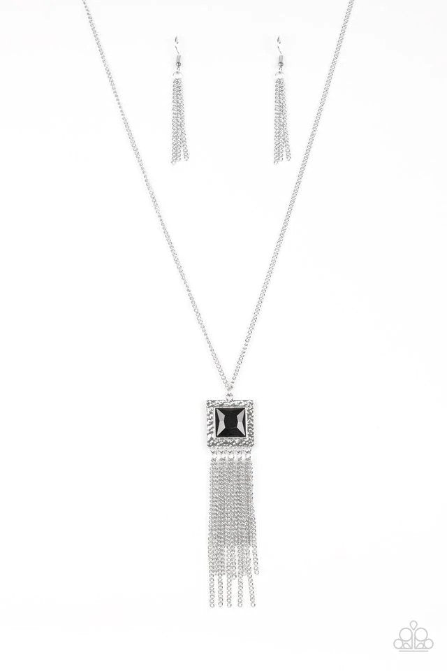 Shimmer Sensei Black Necklace - Paparazzi Accessories- lightbox - CarasShop.com - Paparazzi Jewelry by Cara Jewels