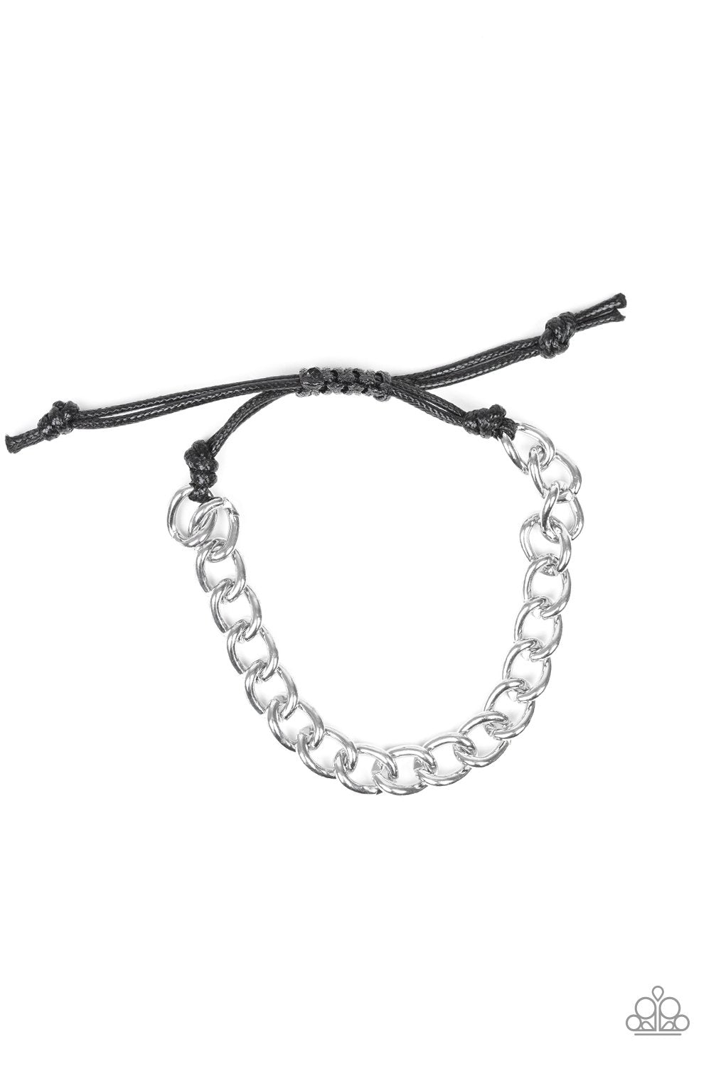 Sideline Silver Urban Sliding Knot Bracelet - Paparazzi Accessories- lightbox - CarasShop.com - Paparazzi Jewelry by Cara Jewels