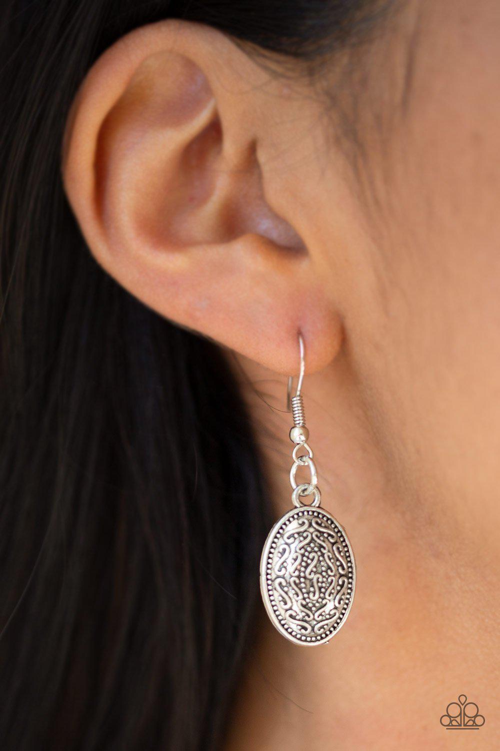 Sierra Serenity Orange Stone Necklace - Paparazzi Accessories- on model - CarasShop.com - Paparazzi Jewelry by Cara Jewels