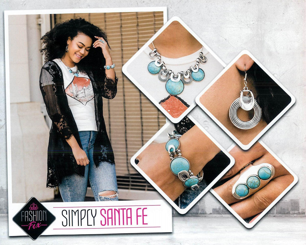 Simply Santa Fe Set - February 2020 - Paparazzi Accessories- Set Collage - CarasShop.com - Paparazzi Jewelry by Cara Jewels