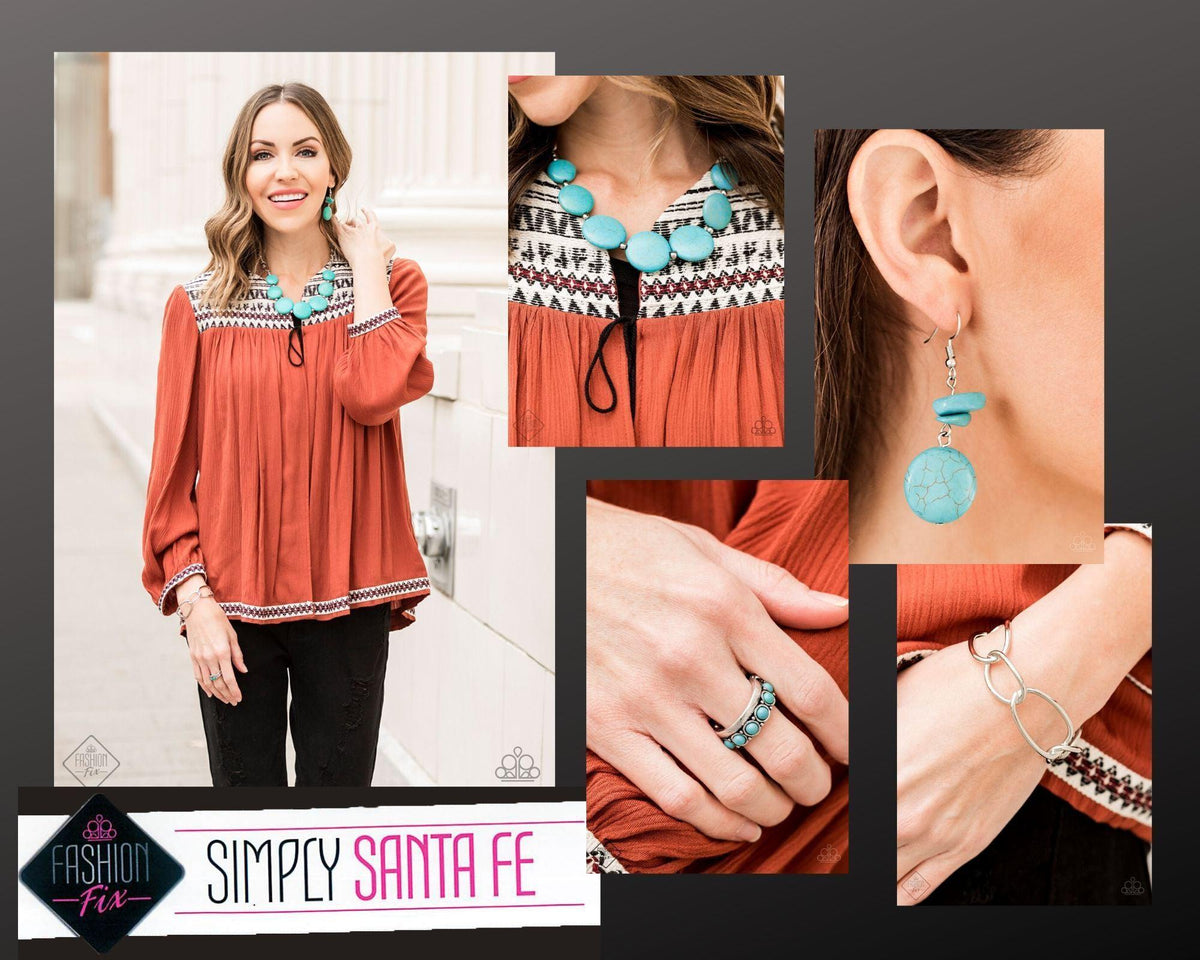 Simply Santa Fe Set - January 2018 - Paparazzi Accessories- Set Collage - CarasShop.com - Paparazzi Jewelry by Cara Jewels