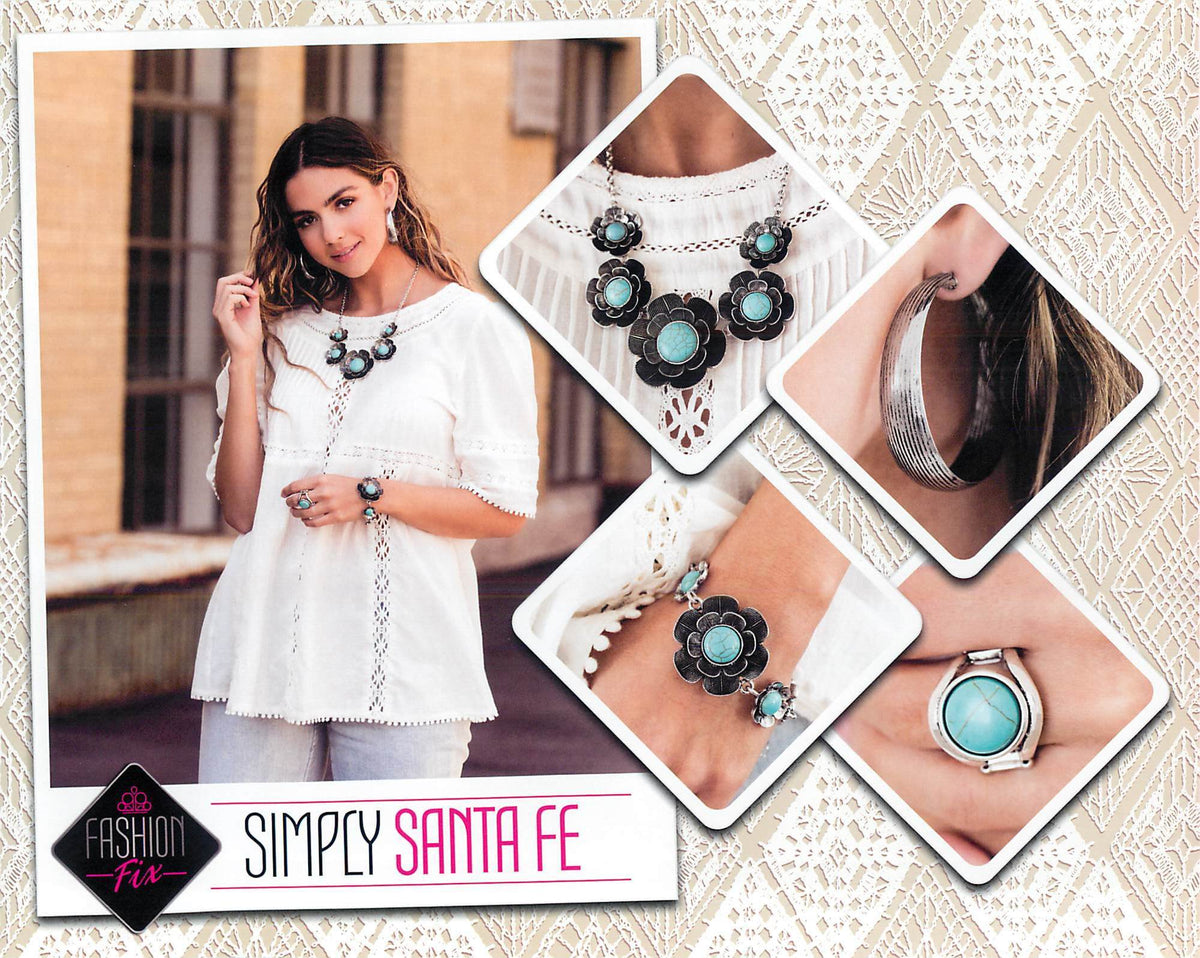 Simply Santa Fe Set - July 2020 - Paparazzi Accessories- Set Collage - CarasShop.com - Paparazzi Jewelry by Cara Jewels