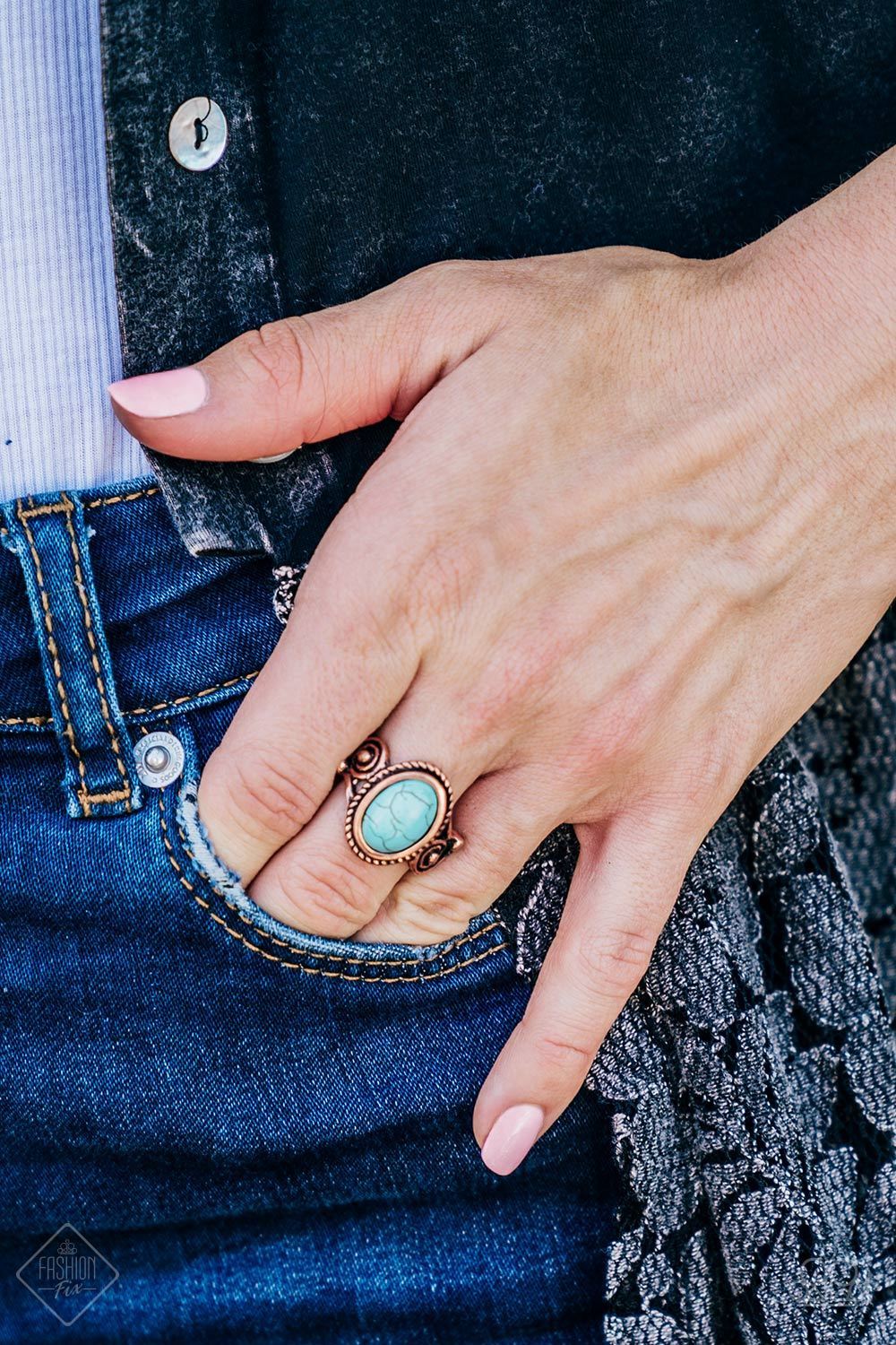 Simply Santa Fe Set - June 2018 - Paparazzi Accessories- Ring - CarasShop.com - Paparazzi Jewelry by Cara Jewels