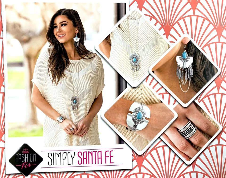 Simply Santa Fe Set - June 2020 - Paparazzi Accessories- Set Collage - CarasShop.com - Paparazzi Jewelry by Cara Jewels