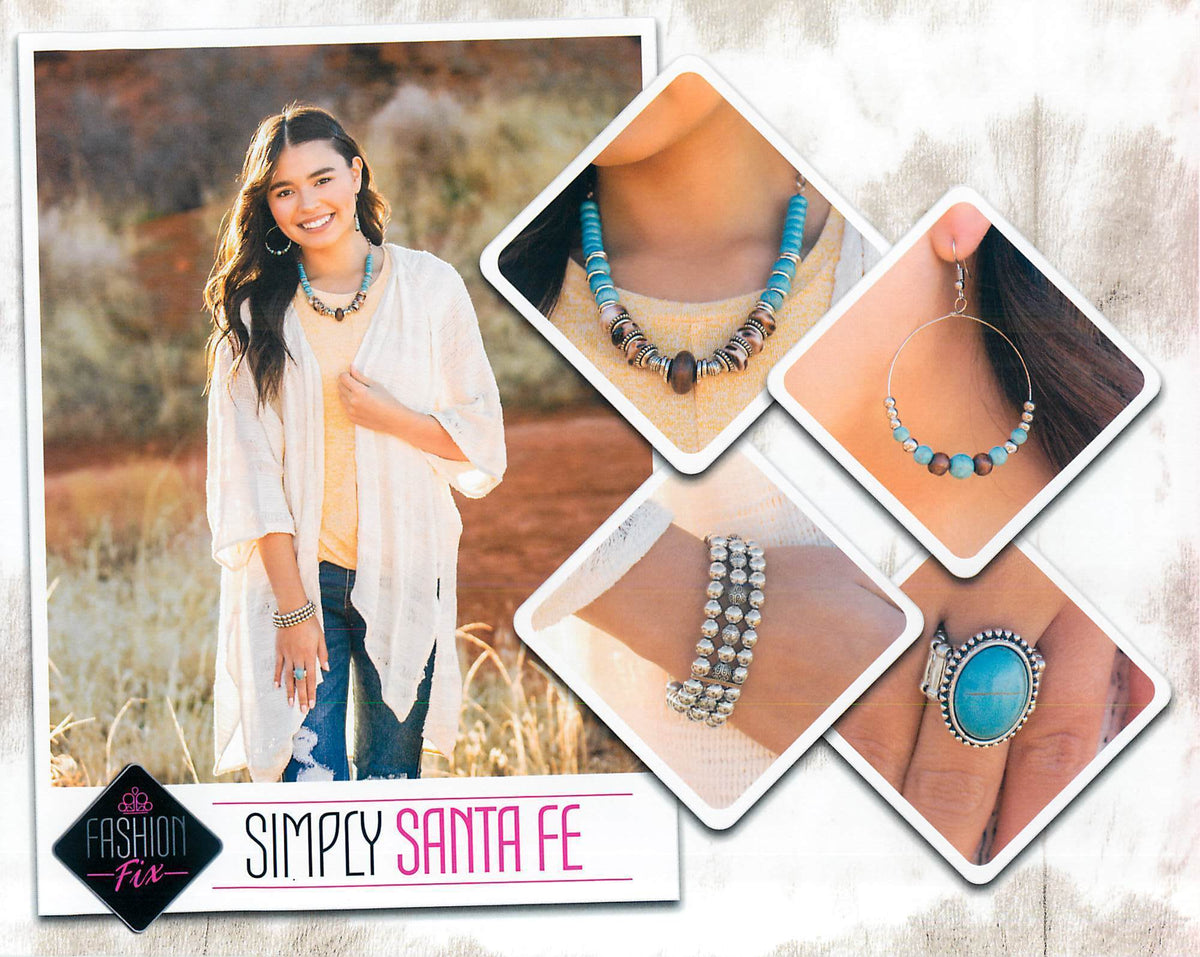 Simply Santa Fe Set - March 2020 - Paparazzi Accessories- Set Collage - CarasShop.com - Paparazzi Jewelry by Cara Jewels