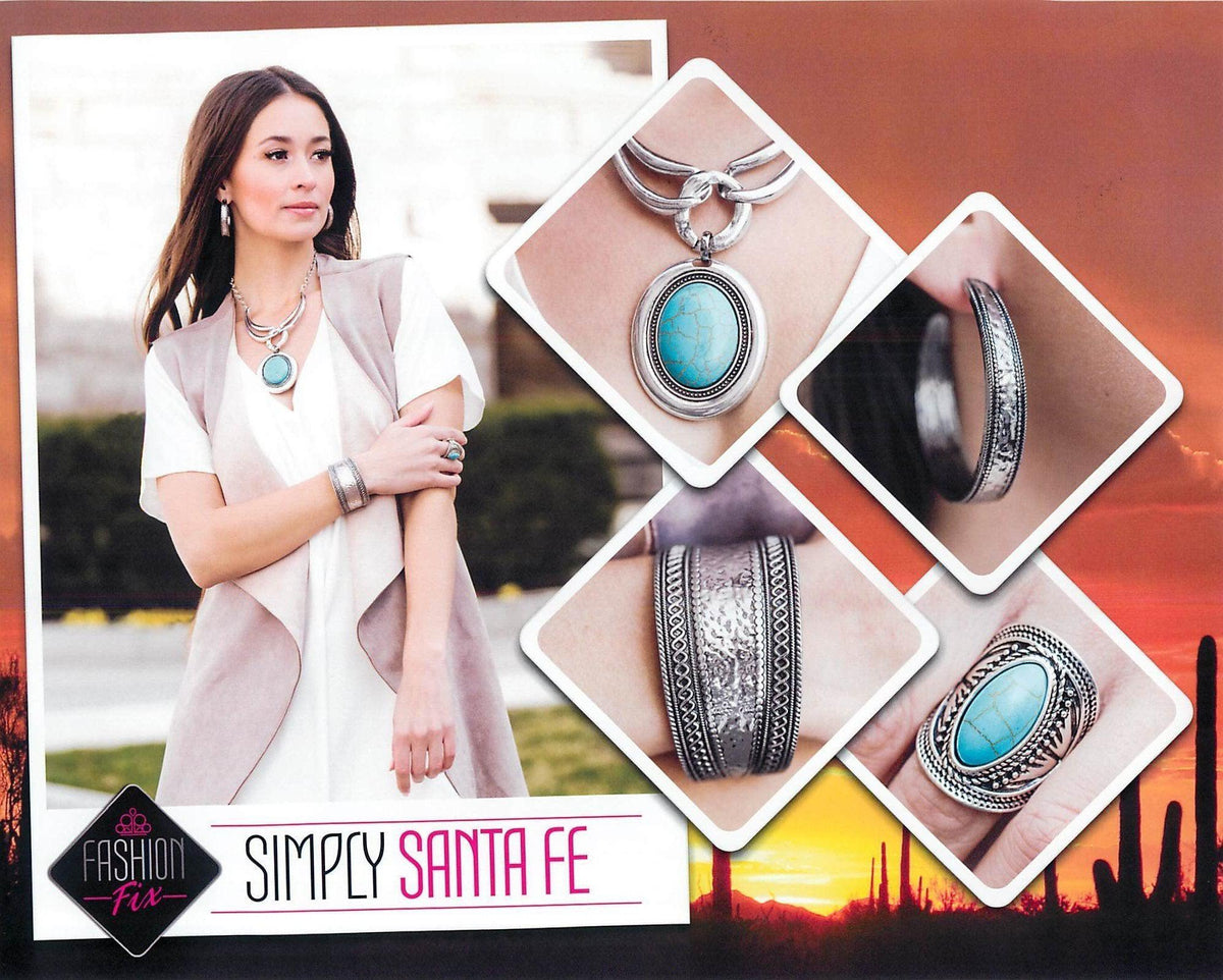Simply Santa Fe Set - May 2019 - Paparazzi Accessories- Set Collage - CarasShop.com - Paparazzi Jewelry by Cara Jewels