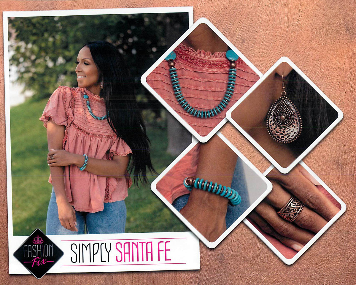 Simply Santa Fe Set - November 2020 - Paparazzi Accessories- Set Collage - CarasShop.com - Paparazzi Jewelry by Cara Jewels