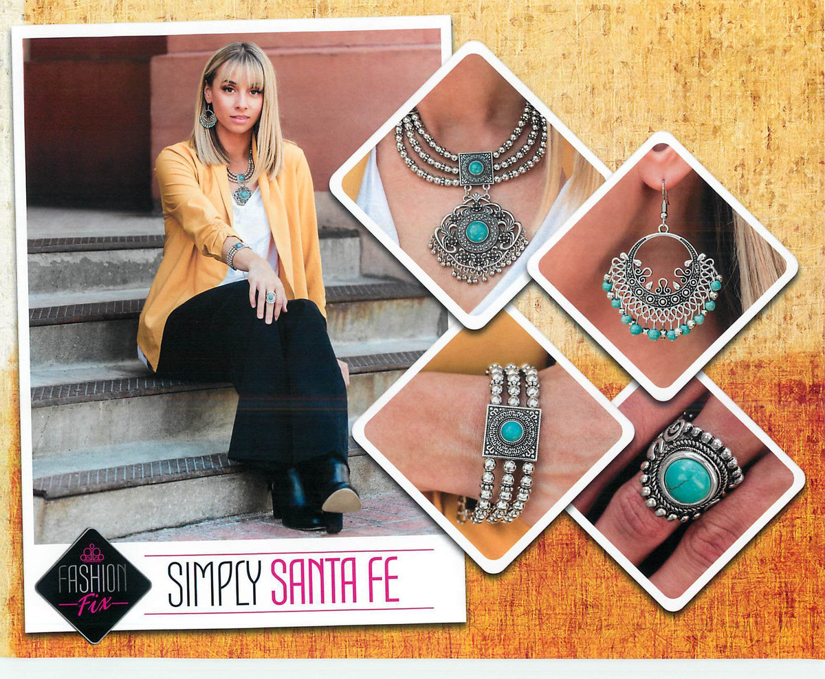 Simply Santa Fe Set - October 2019 - Paparazzi Accessories- Set Collage - CarasShop.com - Paparazzi Jewelry by Cara Jewels