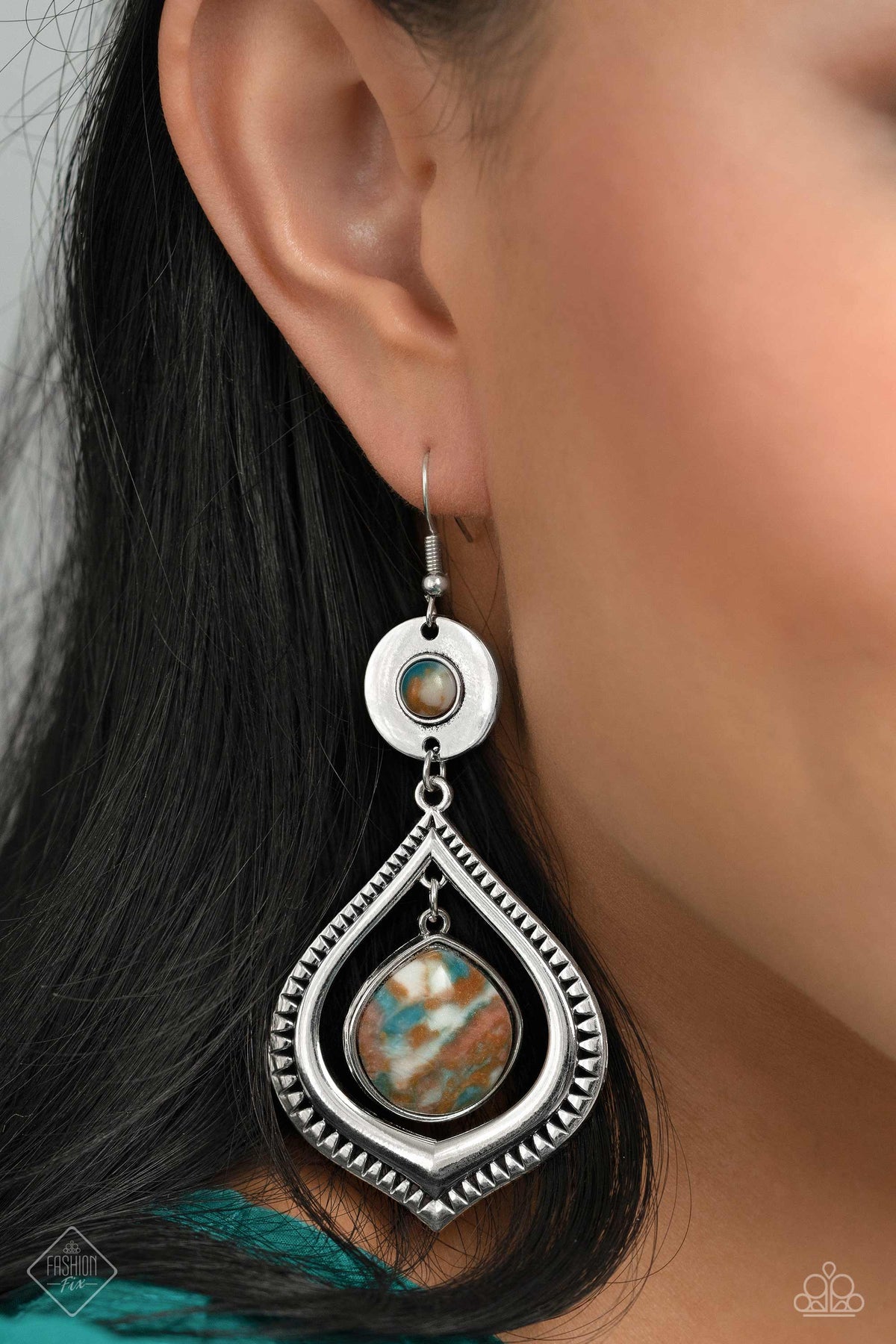Simply Santa Fe Set - April 2023 - Paparazzi Accessories- Earrings - CarasShop.com - Paparazzi Jewelry by Cara Jewels