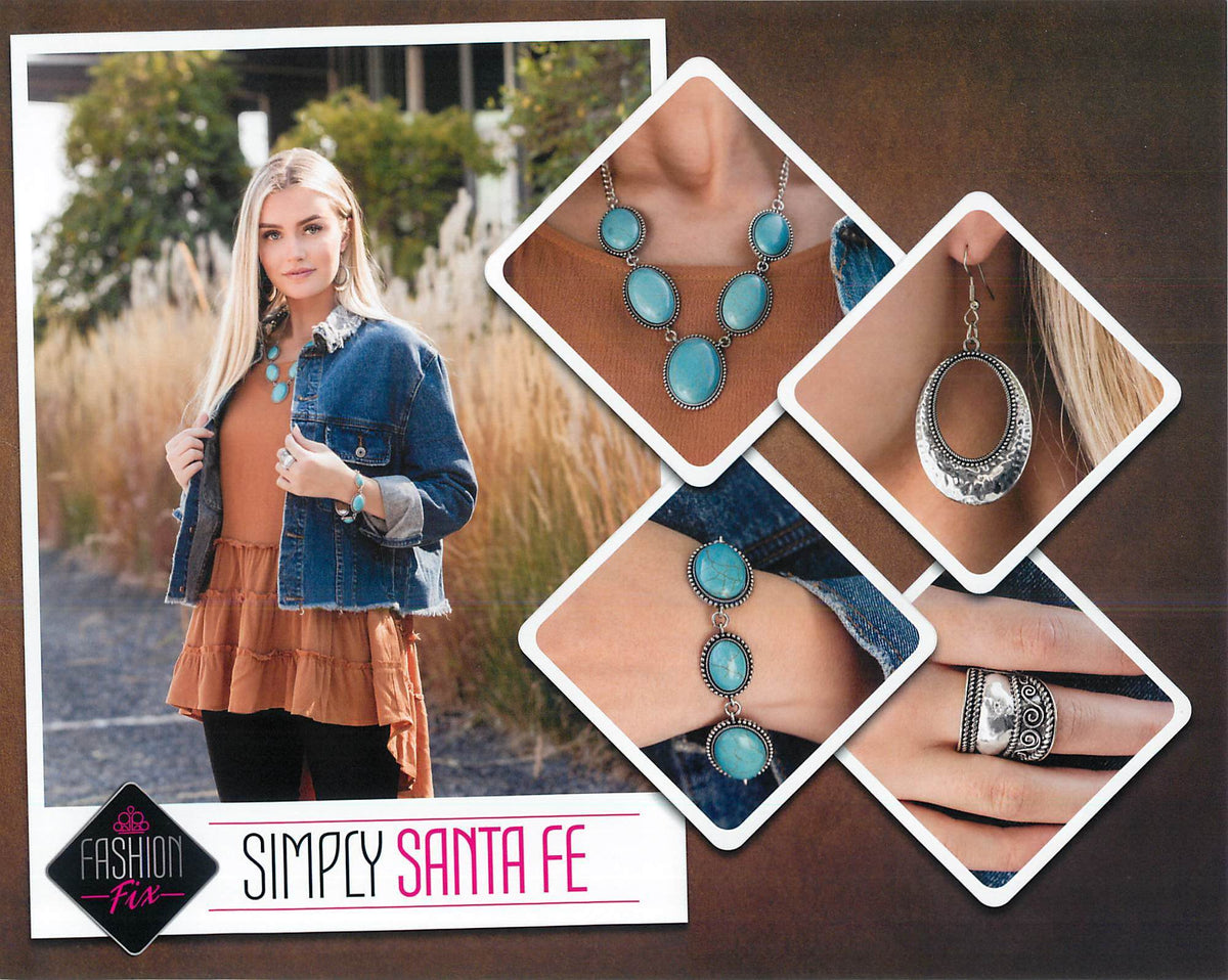 Simply Santa Fe Set - December 2020 - Paparazzi Accessories- Set Collage - CarasShop.com - Paparazzi Jewelry by Cara Jewels