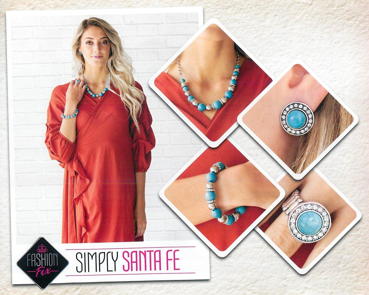Simply Santa Fe Set - February 2019 - Paparazzi Accessories- Set Collage - CarasShop.com - Paparazzi Jewelry by Cara Jewels