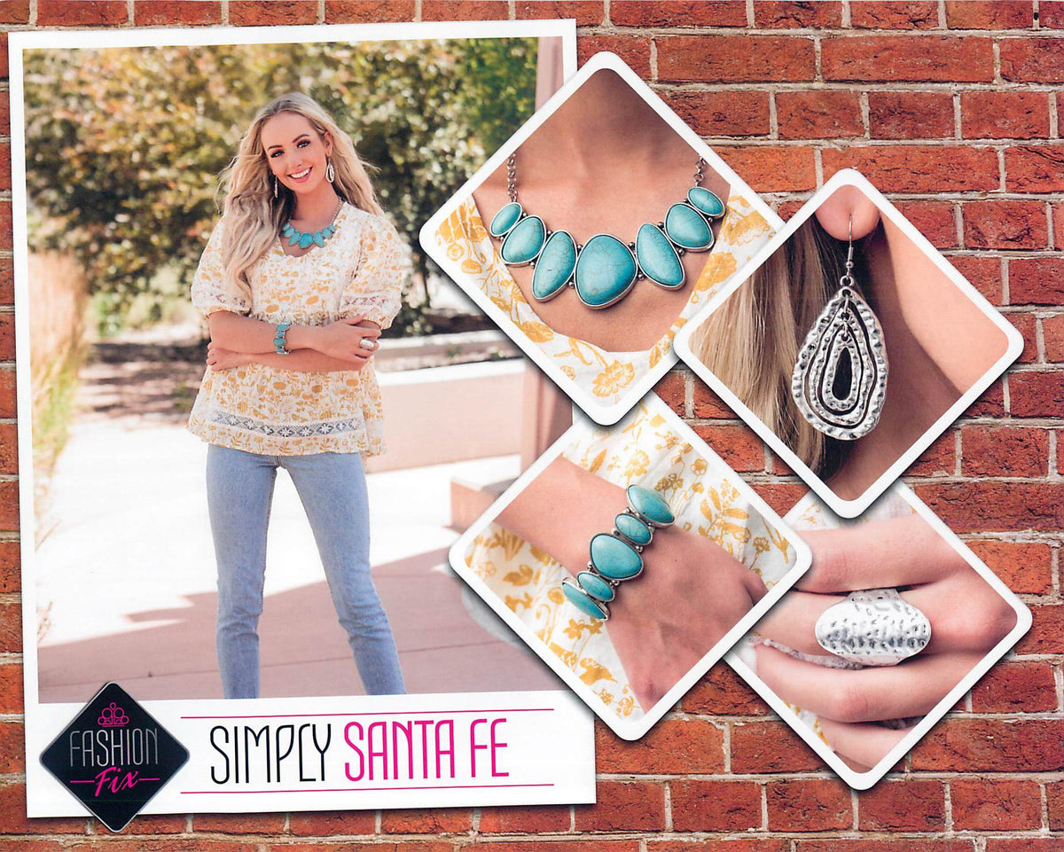Simply Santa Fe Set - September 2020 - Paparazzi Accessories- Set Collage - CarasShop.com - Paparazzi Jewelry by Cara Jewels