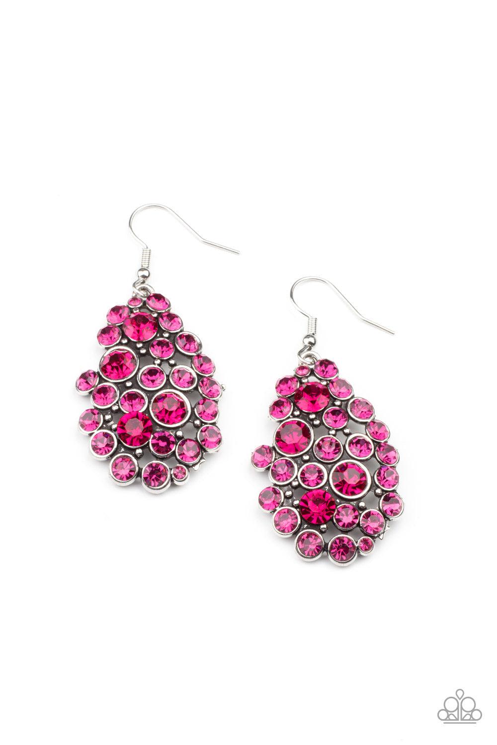Smolder Effect Pink Earrings - Paparazzi Accessories- lightbox - CarasShop.com - Paparazzi Jewelry by Cara Jewels