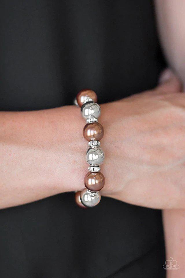 Paparazzi So Not Sorry Brown Pearl Bracelet