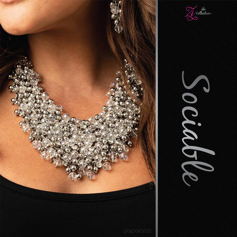 Sociable 2020 Zi Collection Necklace - Paparazzi Accessories- lightbox - CarasShop.com - Paparazzi Jewelry by Cara Jewels
