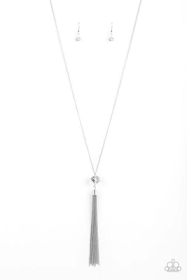 Socialite of the Season Silver Necklace - Paparazzi Accessories- lightbox - CarasShop.com - Paparazzi Jewelry by Cara Jewels