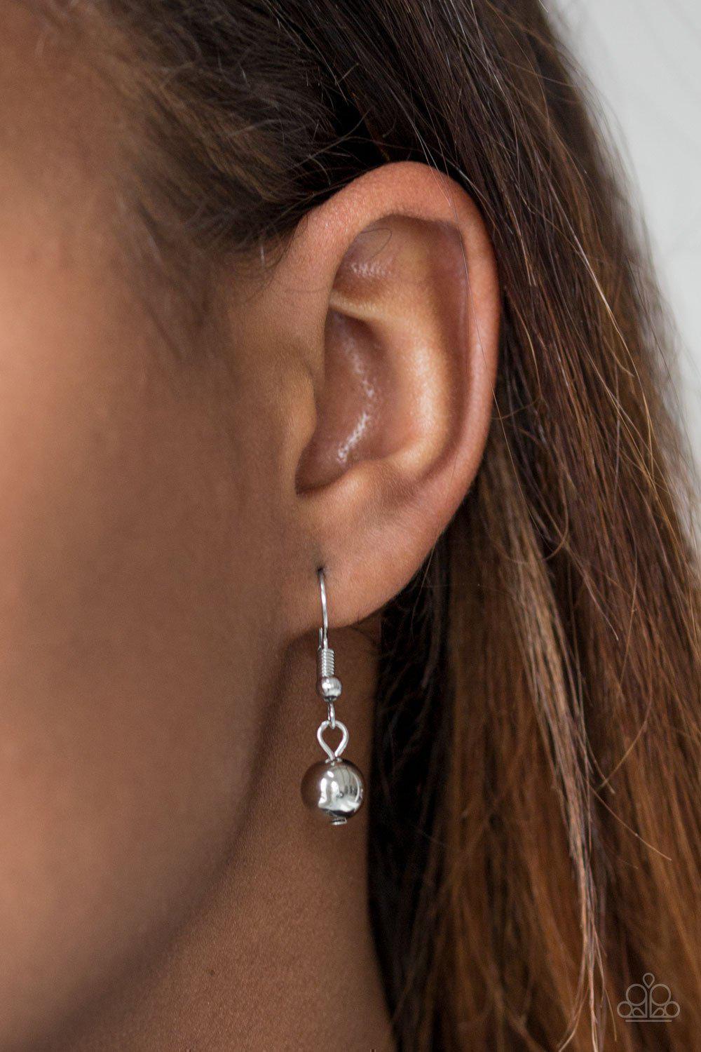 SOL Quest Silver Necklace - Paparazzi Accessories- on model - CarasShop.com - Paparazzi Jewelry by Cara Jewels