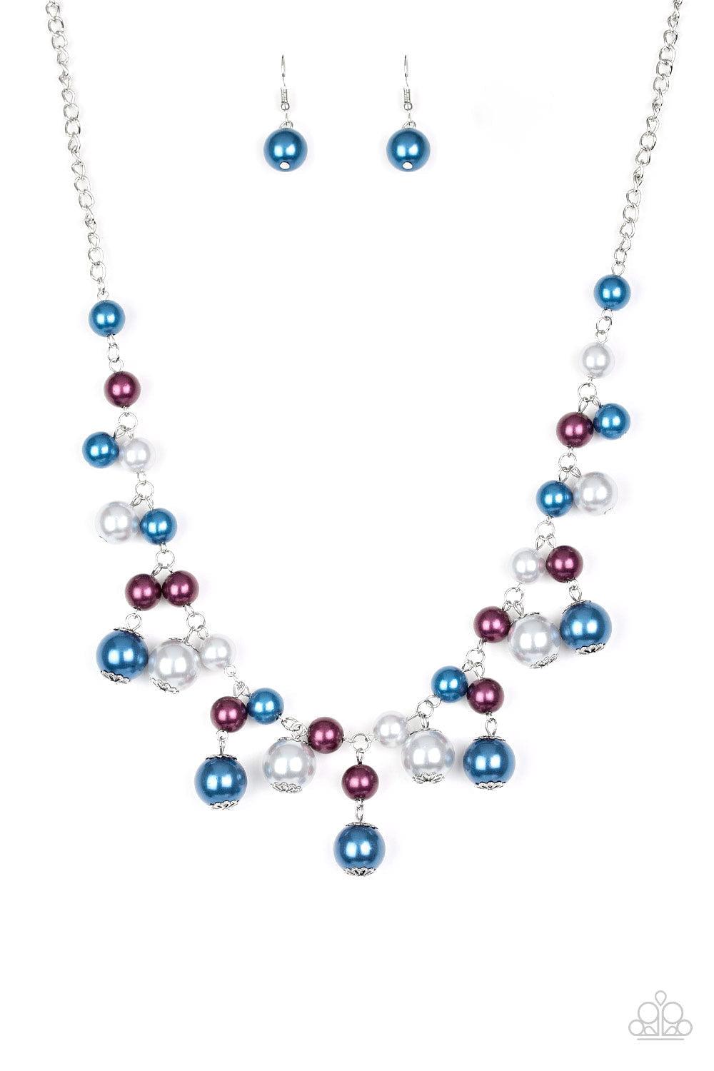 Soon To Be Mrs. Multi Blue & Purple Necklace - Paparazzi Accessories- lightbox - CarasShop.com - Paparazzi Jewelry by Cara Jewels