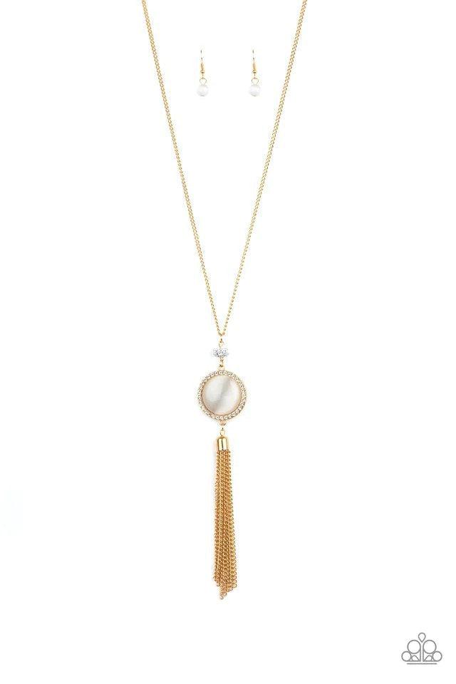 Sparkling Spectacle Gold Necklace - Paparazzi Accessories- lightbox - CarasShop.com - Paparazzi Jewelry by Cara Jewels