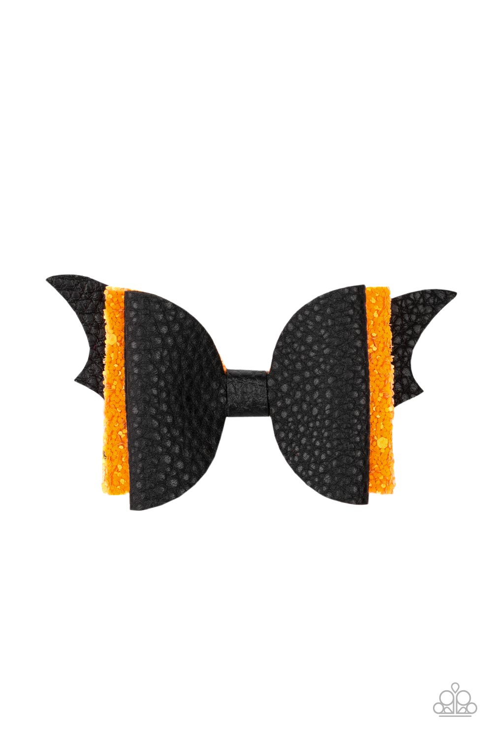 SPOOK-taculer, SPOOK-taculer Black and Orange Bat Hair Clip - Paparazzi Accessories- lightbox - CarasShop.com - Paparazzi Jewelry by Cara Jewels