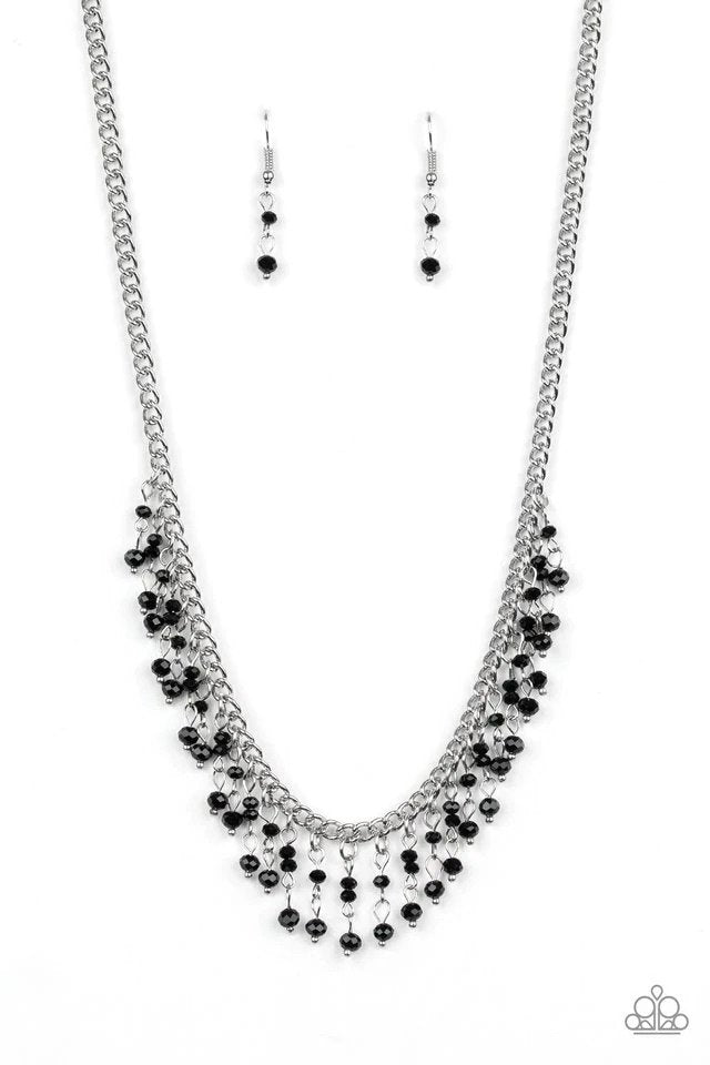 Sporadic Sparkle Black Necklace - Paparazzi Accessories- lightbox - CarasShop.com - Paparazzi Jewelry by Cara Jewels