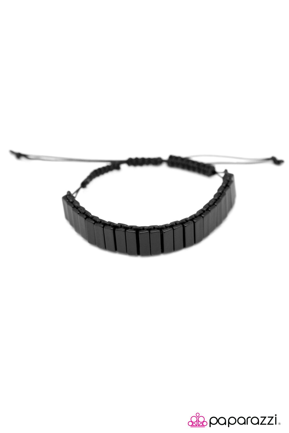 Sports Club Black Bracelet - Paparazzi Accessories- on model - CarasShop.com - Paparazzi Jewelry by Cara Jewels