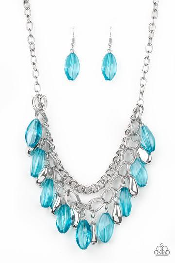 Spring Daydream Blue Necklace - Paparazzi Accessories- lightbox - CarasShop.com - Paparazzi Jewelry by Cara Jewels