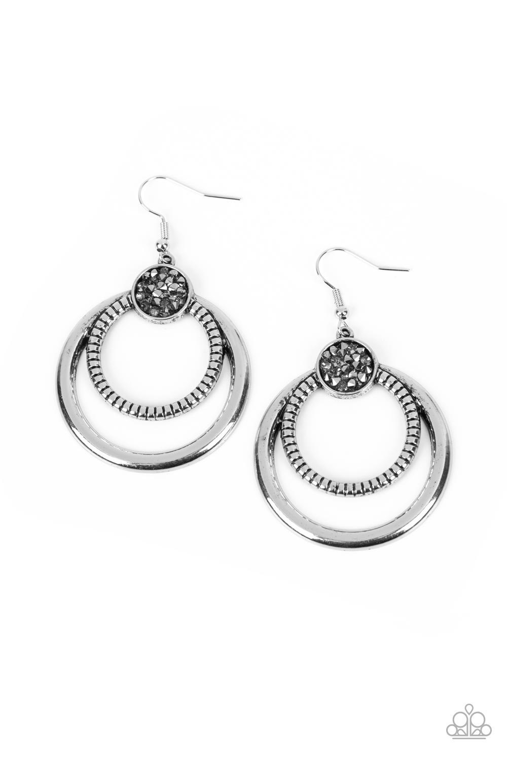 Spun Out Opulence Silver Earrings - Paparazzi Accessories- lightbox - CarasShop.com - Paparazzi Jewelry by Cara Jewels