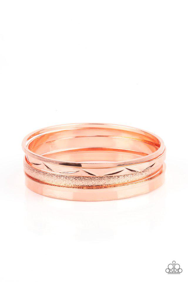 Stackable Style Copper Bracelet - Paparazzi Accessories- lightbox - CarasShop.com - Paparazzi Jewelry by Cara Jewels