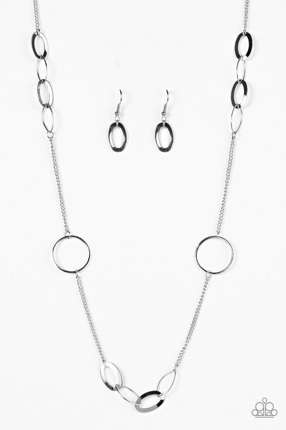 Standard Style Silver Necklace - Paparazzi Accessories- lightbox - CarasShop.com - Paparazzi Jewelry by Cara Jewels