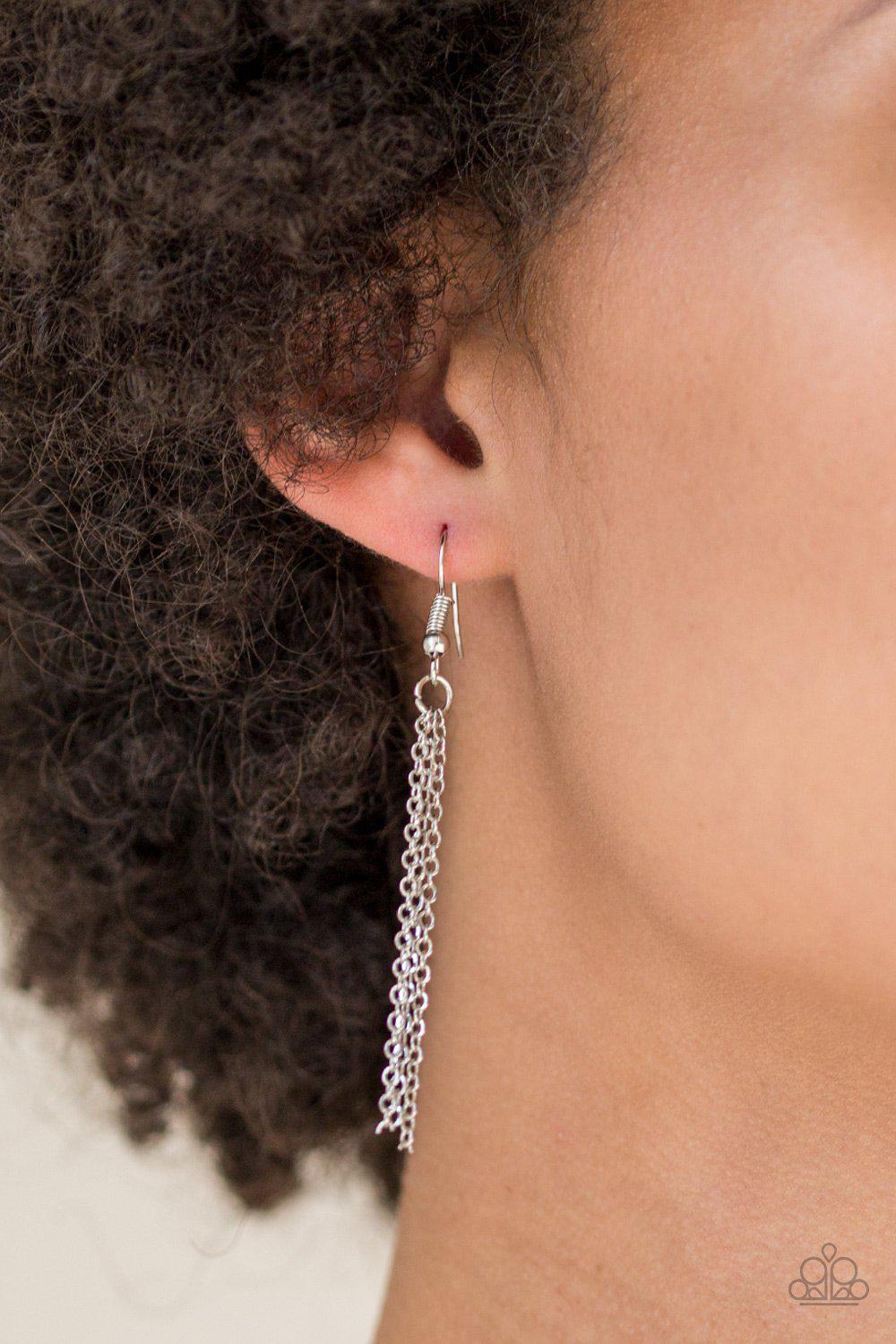 Star-Crossed Stargazer Black Necklace and matching Earrings - Paparazzi Accessories - free matching earrings -CarasShop.com - Paparazzi Jewelry by Cara Jewels