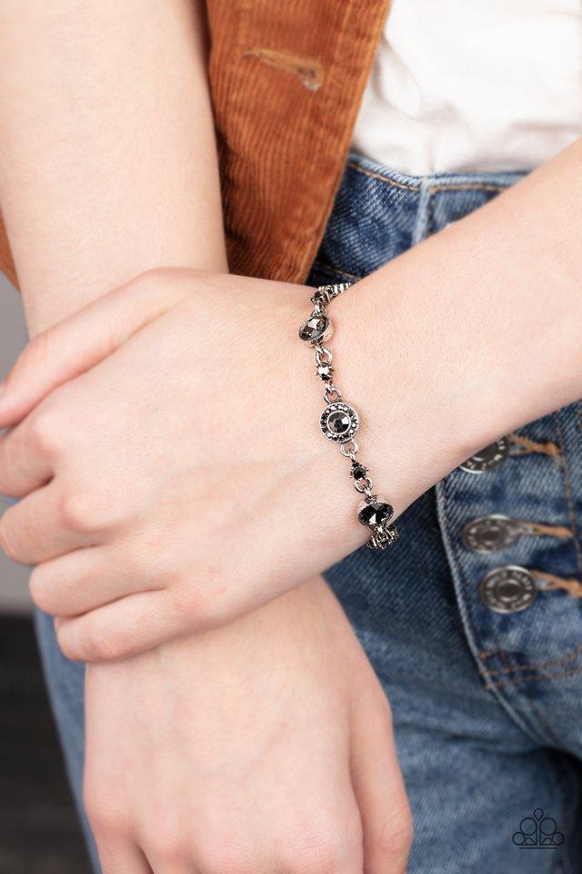 Stargazing Sparkle Silver Bracelet - Paparazzi Accessories- lightbox - CarasShop.com - Paparazzi Jewelry by Cara Jewels