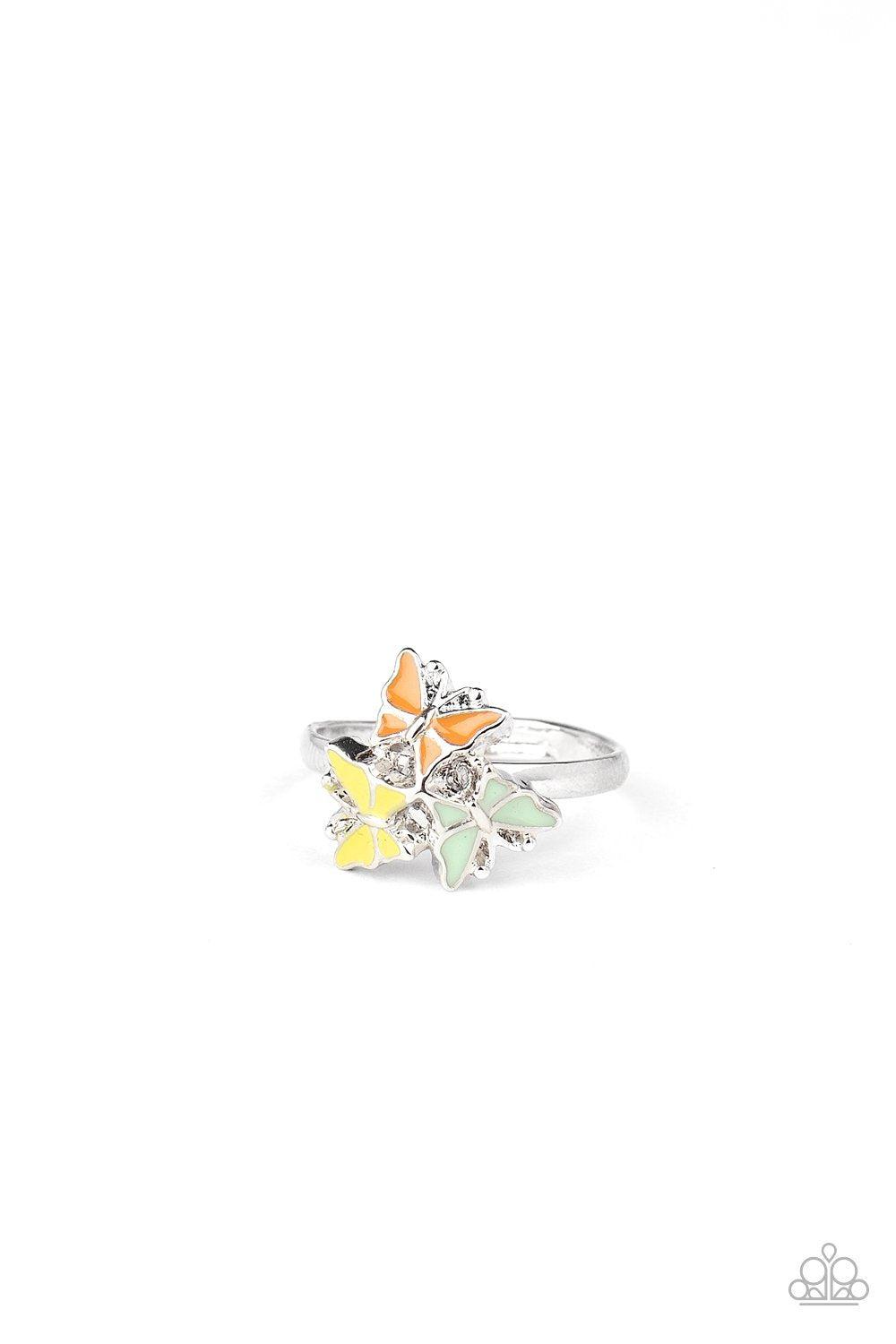 Starlet Shimmer Children's Butterfly Trio Rings - Paparazzi Accessories (set of 5) - Full set -CarasShop.com - Paparazzi Jewelry by Cara Jewels