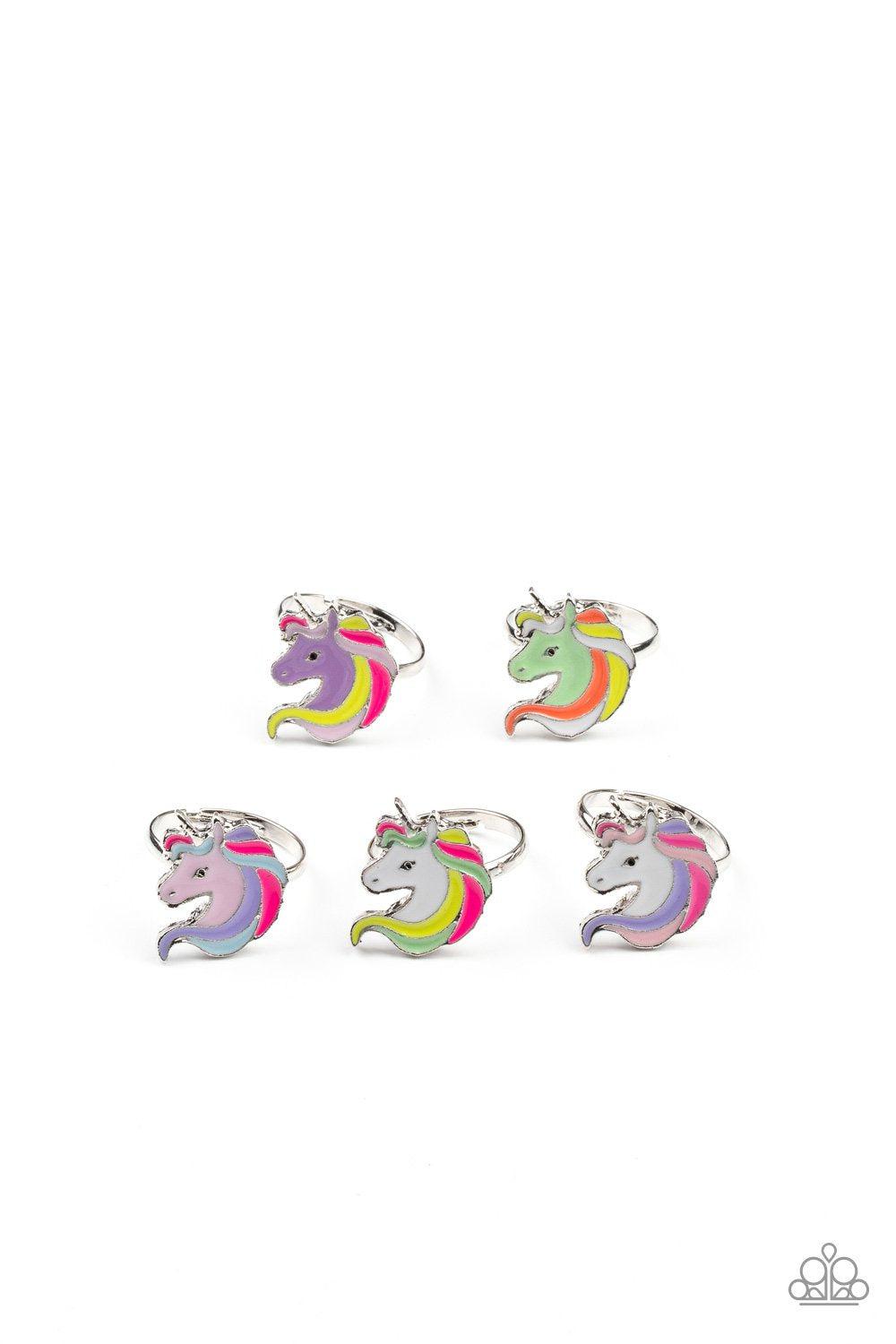Starlet Shimmer Children's Colorful Unicorn Rings - Paparazzi Accessories (set of 5) - Full set -CarasShop.com - Paparazzi Jewelry by Cara Jewels