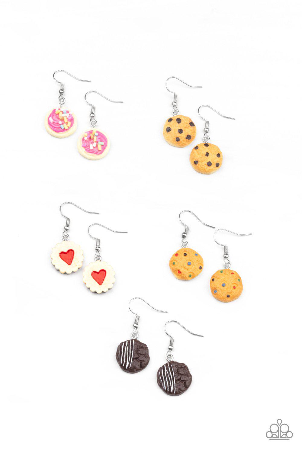 Starlet Shimmer Children's Cookie Earrings - Paparazzi Accessories - Full set -CarasShop.com - Paparazzi Jewelry by Cara Jewels