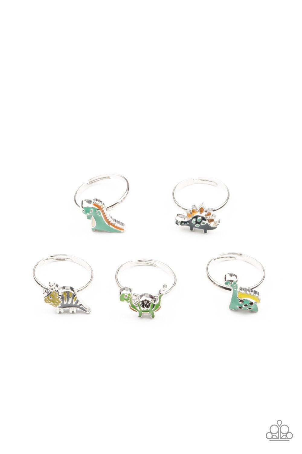 Starlet Shimmer Children's Dinosaur Rings - Paparazzi Accessories (set of 5) - Full set -CarasShop.com - Paparazzi Jewelry by Cara Jewels