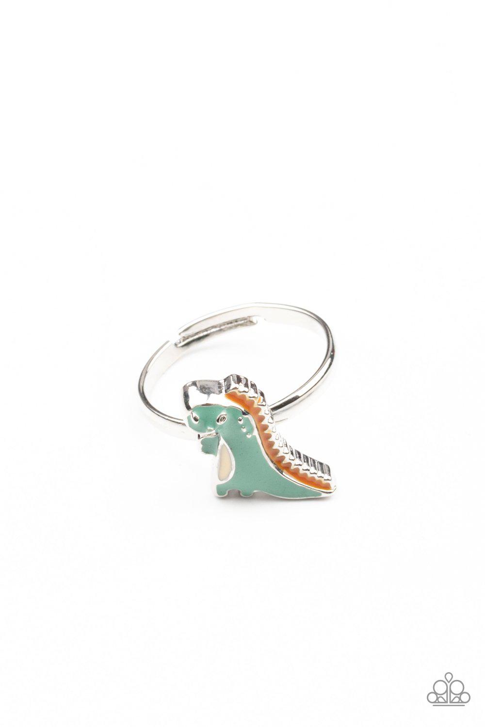 Starlet Shimmer Children's Dinosaur Rings - Paparazzi Accessories (set of 5)- on model - CarasShop.com - Paparazzi Jewelry by Cara Jewels