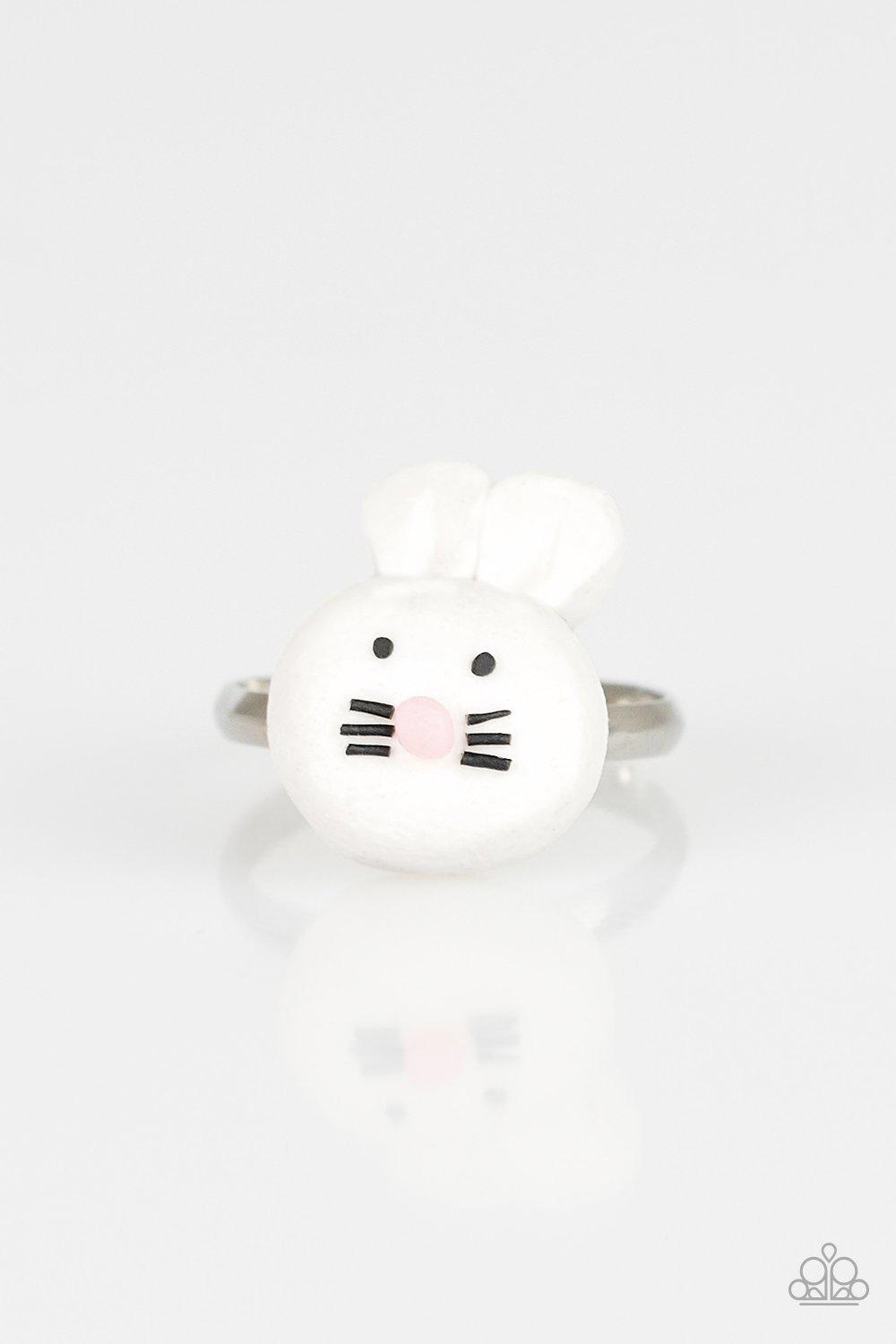 Starlet Shimmer Children's Easter Bunny and Chick Rings - Paparazzi Accessories (set of 5)- on model - CarasShop.com - Paparazzi Jewelry by Cara Jewels