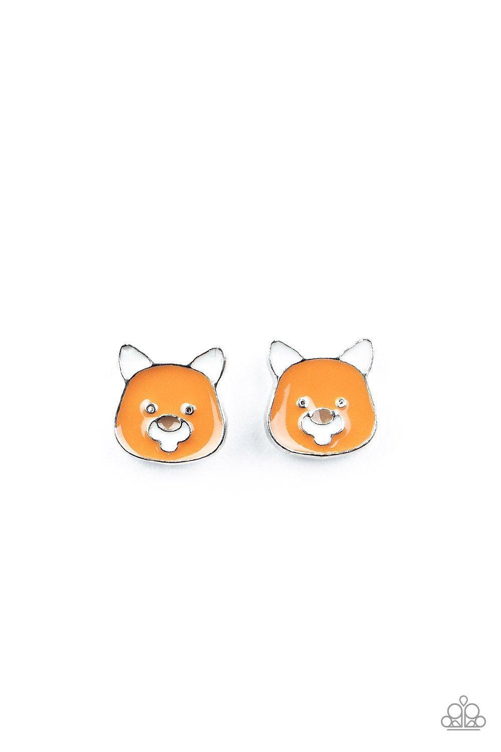 Starlet Shimmer Children's Forest Friends Animal Post Earrings - Paparazzi Accessories (set of 5)- on model - CarasShop.com - Paparazzi Jewelry by Cara Jewels